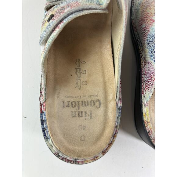 Finn Comfort German Two Strap Sandals Mult-Colored Cork Slides Women's 40 US 8.5 - Picture 3 of 14